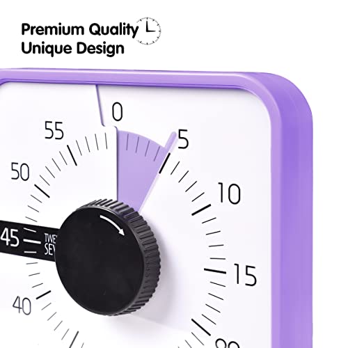Visual Timer 7.5 inch, 60-Minute Countdown Timer for Kids Classroom Teaching Tool Office Meeting, Mechanical Countdown Clock for Exam Time Management Magnetic Kitchen Timer,Sky Blue