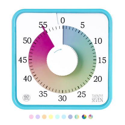 Visual Timer 7.5 inch, 60-Minute Countdown Timer for Kids Classroom Teaching Tool Office Meeting, Mechanical Countdown Clock for Exam Time Management Magnetic Kitchen Timer,Sky Blue