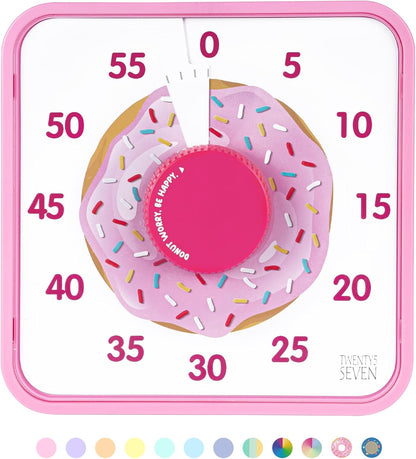 Visual Timer 7.5 inch, 60-Minute Countdown Timer for Kids Classroom Teaching Tool Office Meeting, Mechanical Countdown Clock for Exam Time Management Magnetic Kitchen Timer,Sky Blue