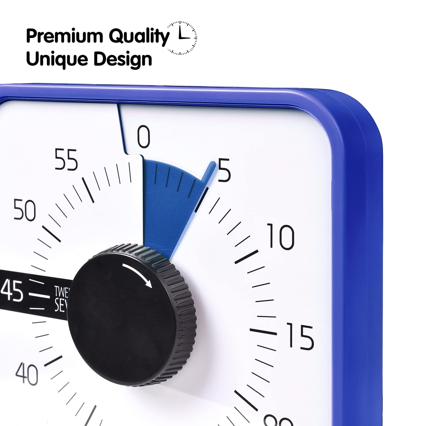 Visual Timer 7.5 inch, 60-Minute Countdown Timer for Kids Classroom Teaching Tool Office Meeting, Mechanical Countdown Clock for Exam Time Management Magnetic Kitchen Timer,Sky Blue