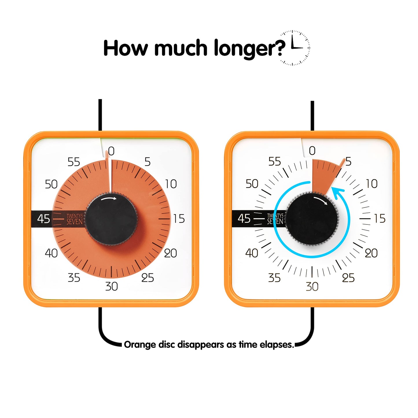 Visual Timer 7.5 inch, 60-Minute Countdown Timer for Kids Classroom Teaching Tool Office Meeting, Mechanical Countdown Clock for Exam Time Management Magnetic Kitchen Timer,Sky Blue