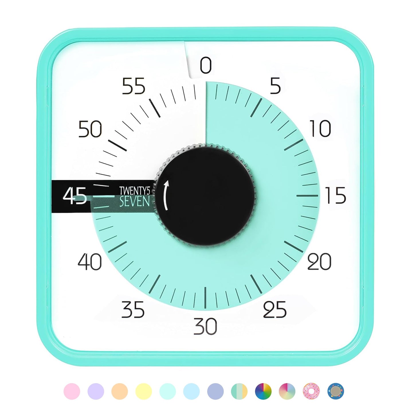 Visual Timer 7.5 inch, 60-Minute Countdown Timer for Kids Classroom Teaching Tool Office Meeting, Mechanical Countdown Clock for Exam Time Management Magnetic Kitchen Timer,Sky Blue