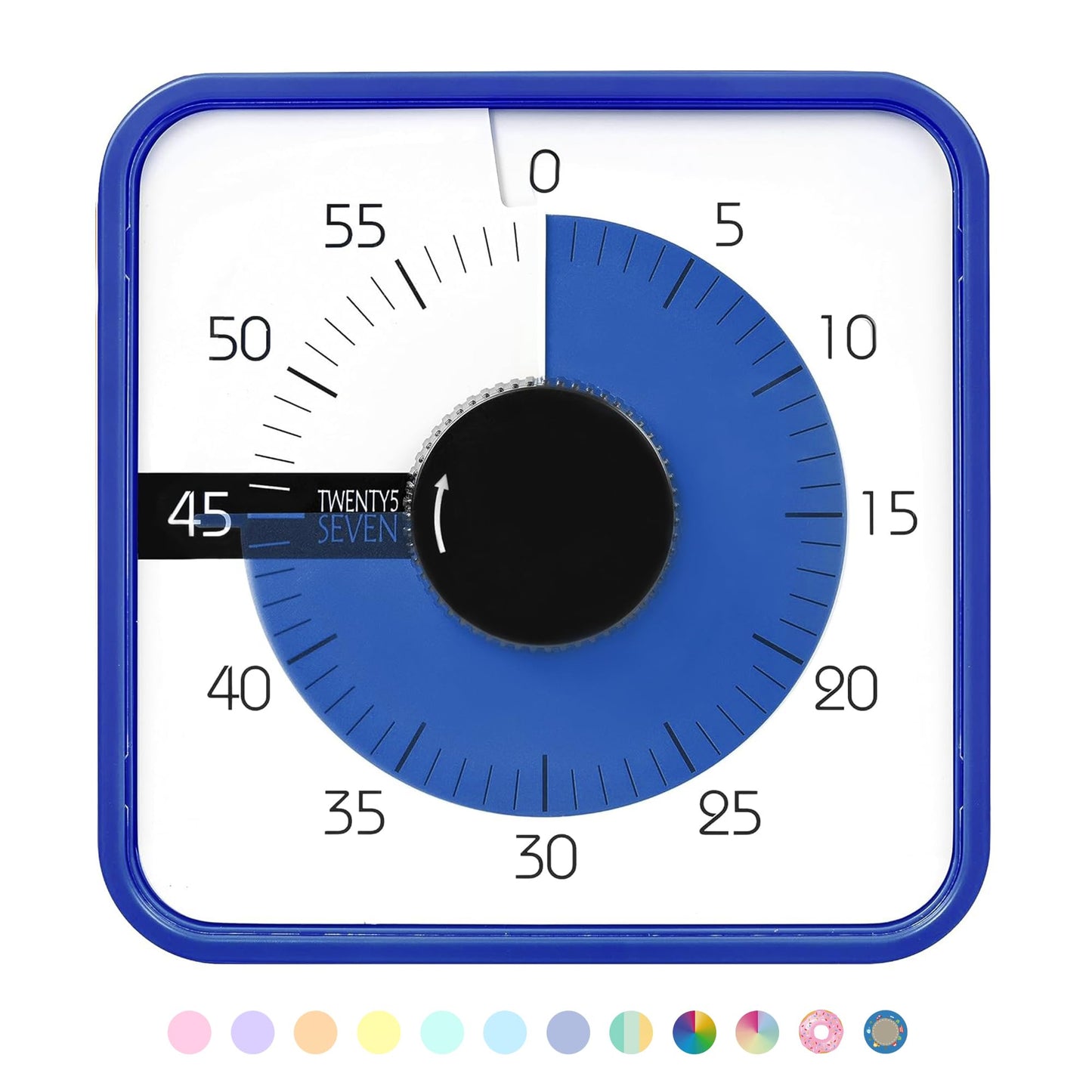 Visual Timer 7.5 inch, 60-Minute Countdown Timer for Kids Classroom Teaching Tool Office Meeting, Mechanical Countdown Clock for Exam Time Management Magnetic Kitchen Timer,Sky Blue