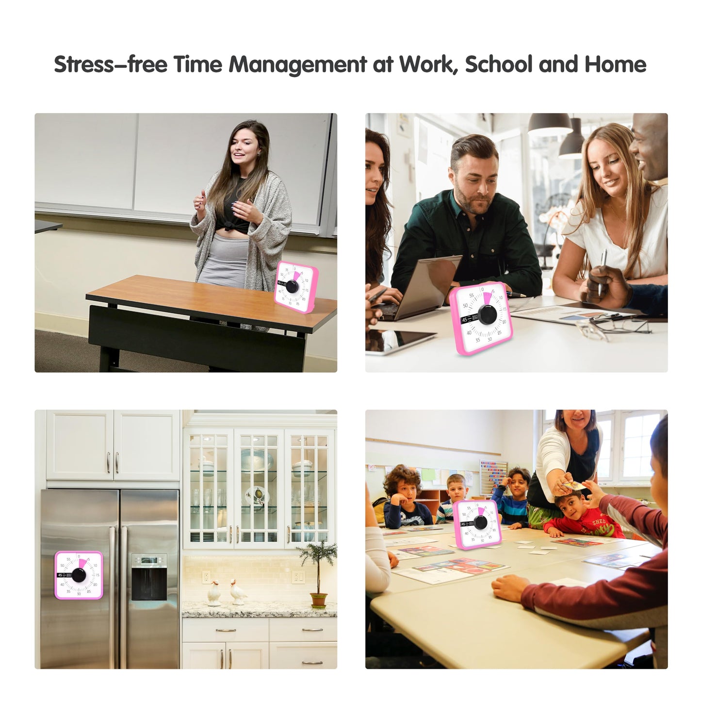Visual Timer 7.5 inch, 60-Minute Countdown Timer for Kids Classroom Teaching Tool Office Meeting, Mechanical Countdown Clock for Exam Time Management Magnetic Kitchen Timer,Sky Blue