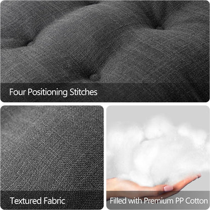 Sunlit Bar Stool Covers - Set of 2 Round Bar Stool Seat Covers, Soft and Cushioned Bar Chair Covers, Easy to Install and Wash, Cover Only, 14 Inch Diameter, Black